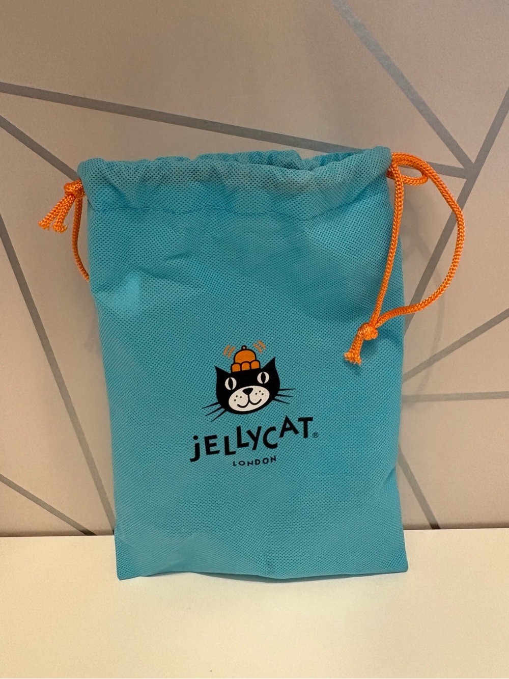 Jellycat London Teal Drawstring Dust Bag Storage Pouch